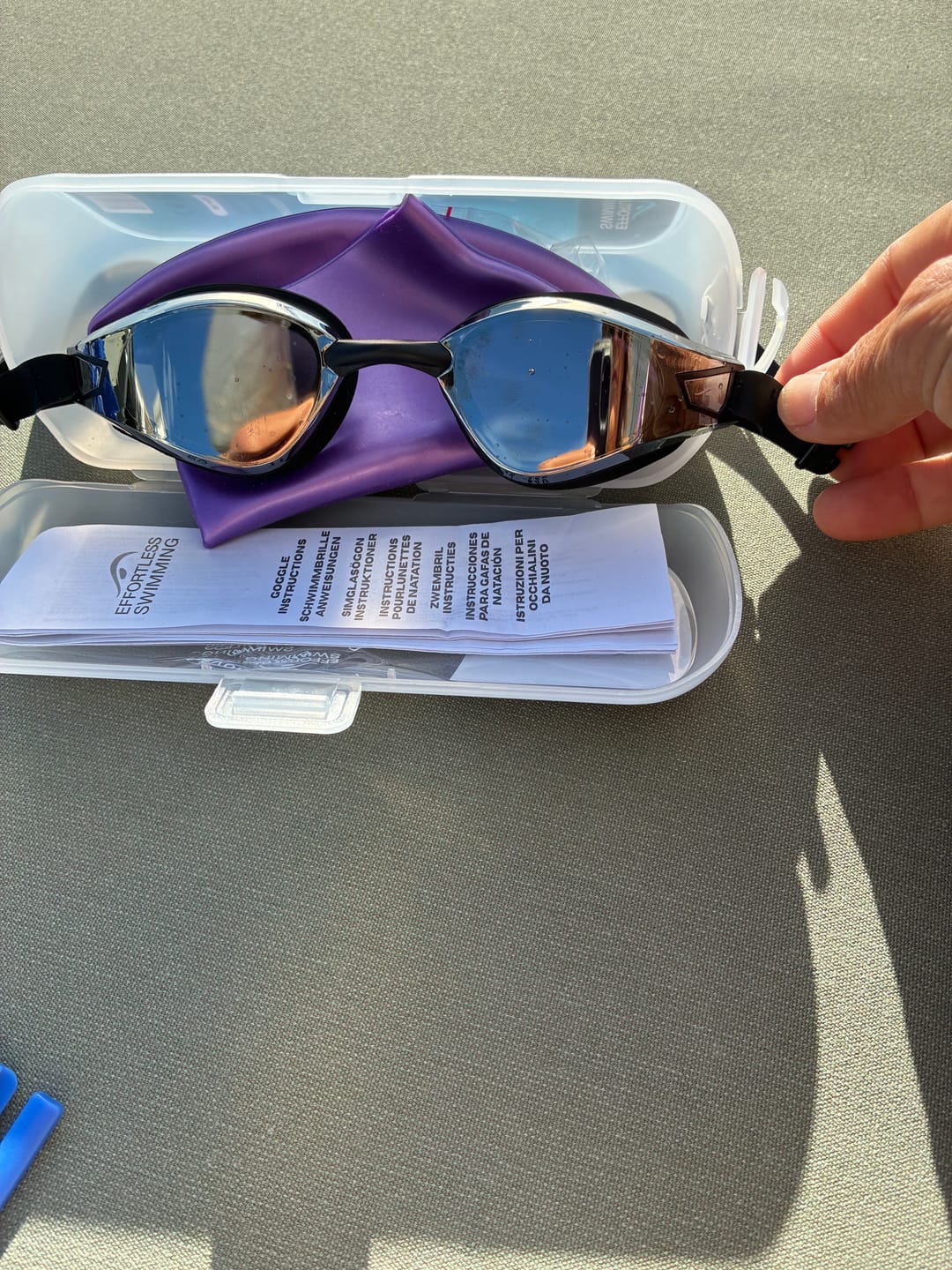 Customer photo review of NanoClear™ Recon Swim Goggles Tinted Mirror - (Black)