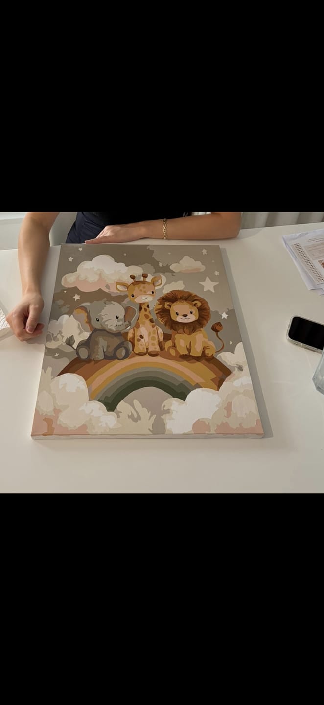 Customer photo review of Rainbow Friends | Paint by Number