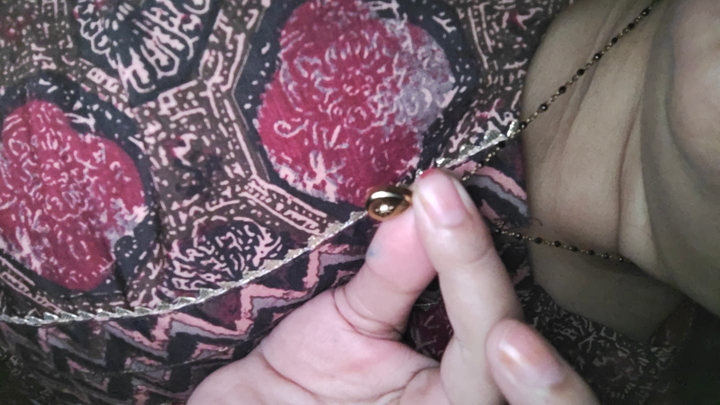 Customer photo review of Pear Drop Demifine Mangalsutra