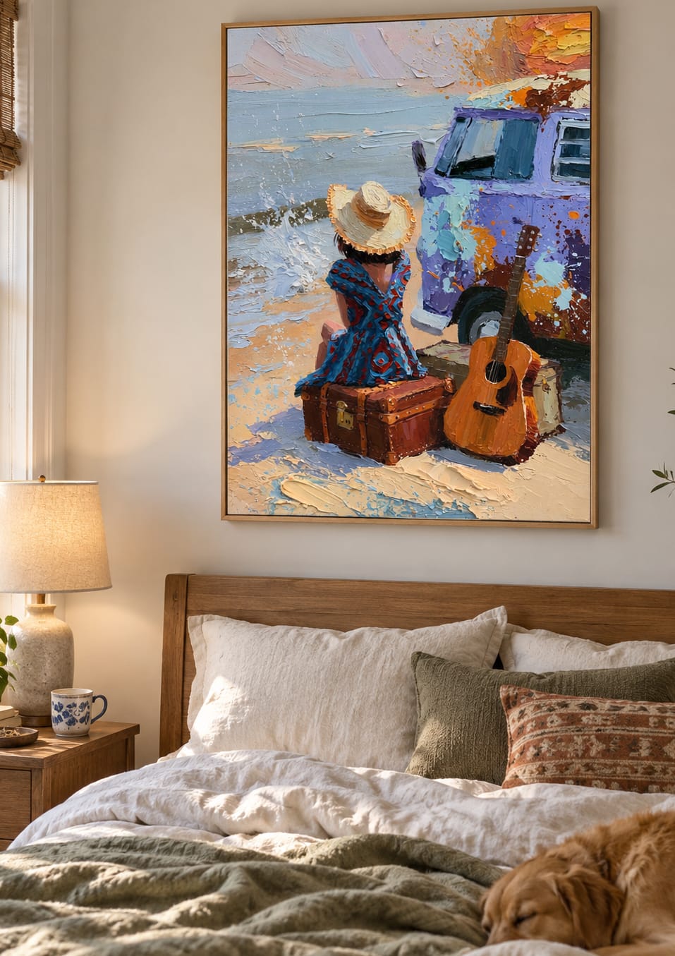 Customer photo review of Coastal Wanderer-Beach Travel Painting