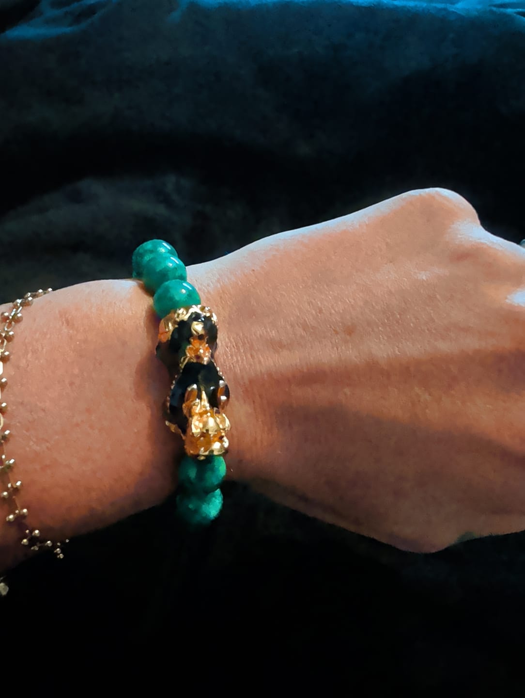 Customer photo review of Buddha Stones FengShui PiXiu Jade Schutzarmband