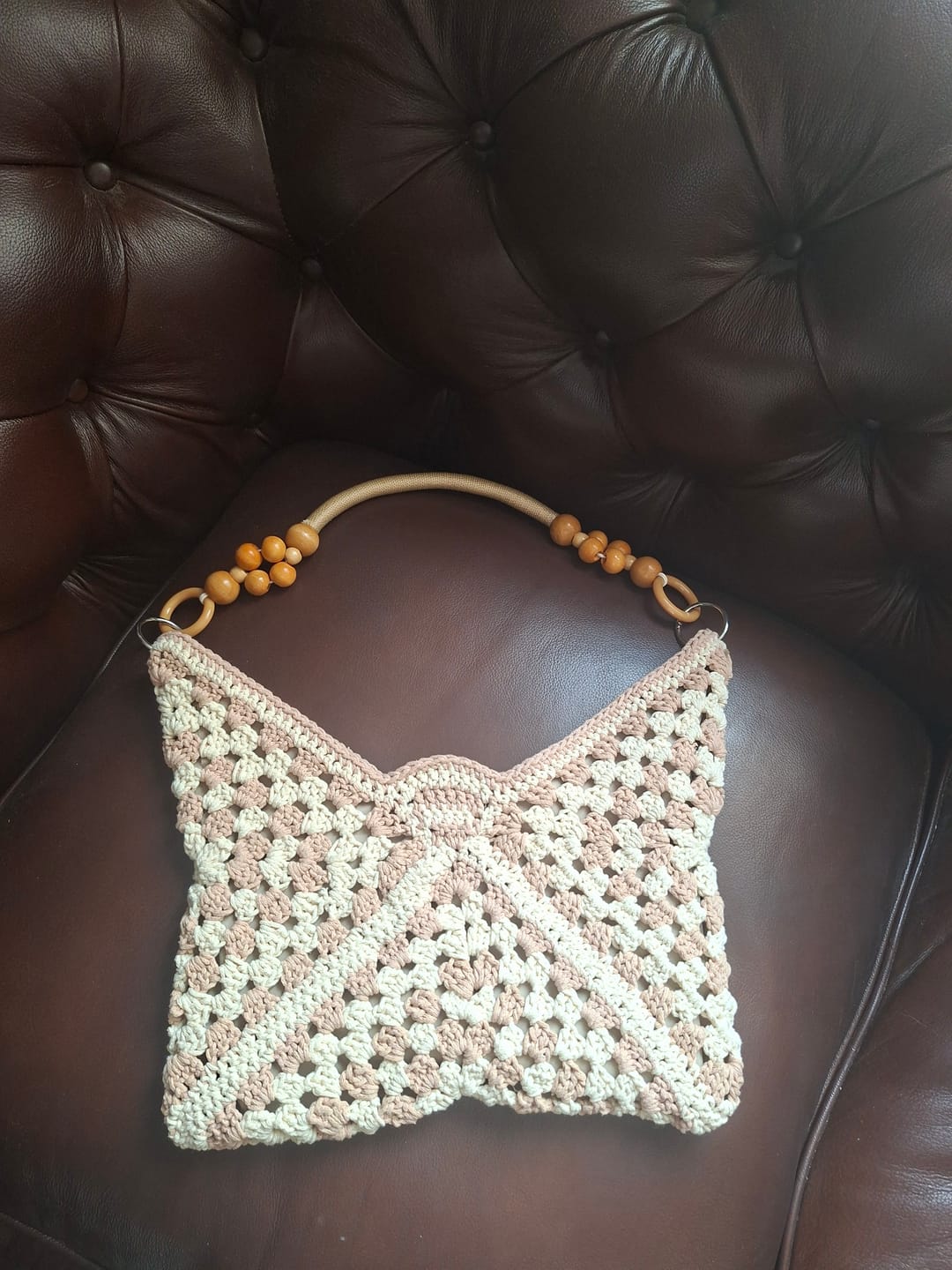 Customer photo review of Sunny Holiday shoulder bag crochet kit