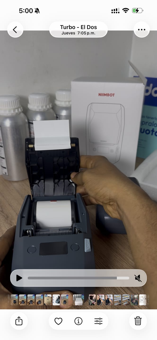 Customer photo review of NIIMBOT M2 Thermal Transfer Label Maker, Smart Color Printing with Phones & PC for Office, Lab, Vial Bottle