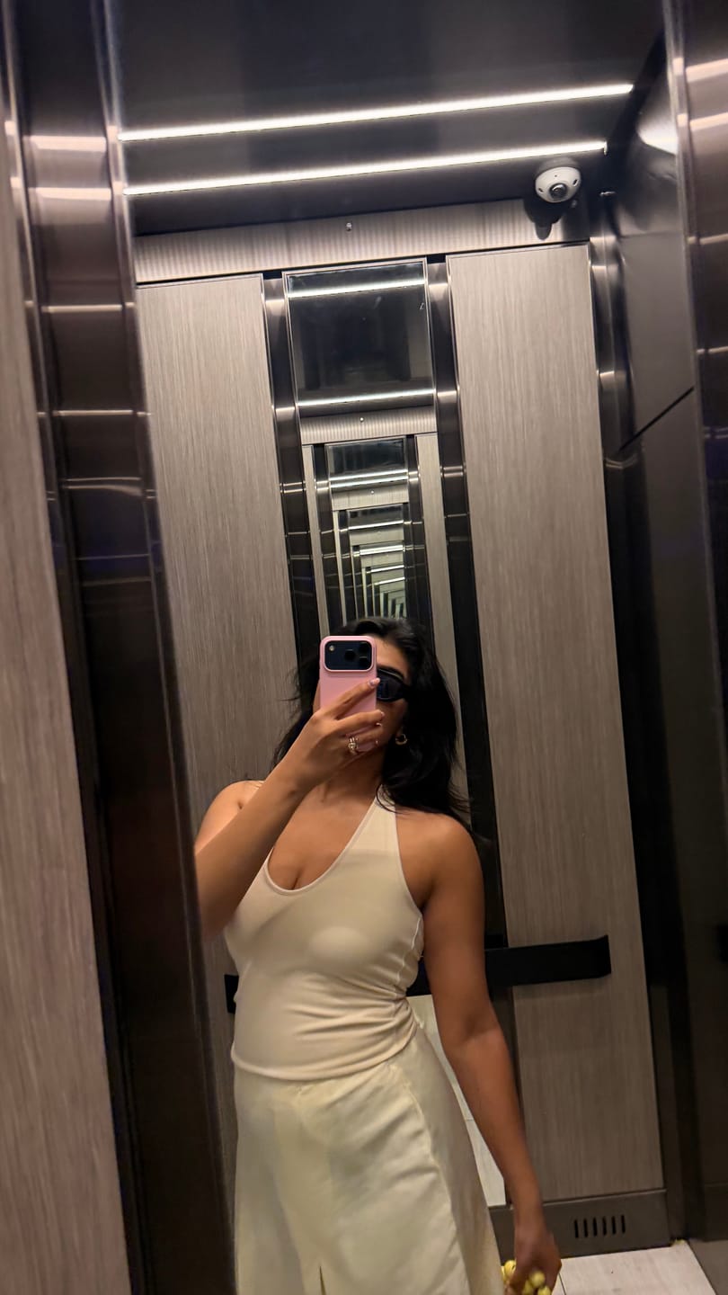 Customer photo review of The Halter Tank / Cream