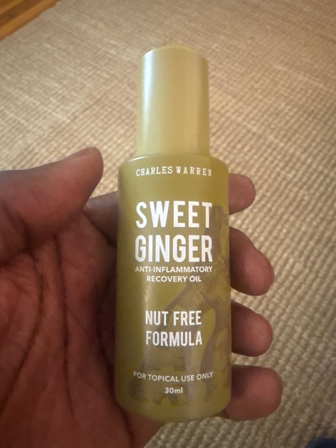 Customer photo review of [Nut-Free] Sweet Ginger Dry Oil for Sensitive Skin