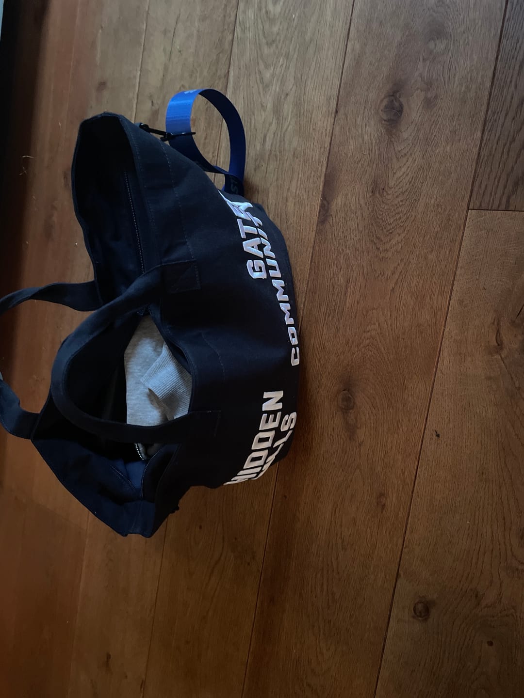 Customer photo review of GATED COMMUNITY CANVAS SHOPPER BAG