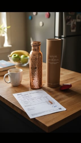 Customer photo review of Kansya®-vottaðar vatnsflöskur úr hreinum kopar – V2, handhamraðar