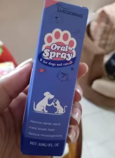 Customer photo review of Spray Dental Para Perros y Gatos