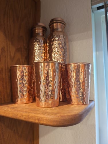 Customer photo review of Kansya®-vottaðar vatnsflöskur úr hreinum kopar – V2, handhamraðar