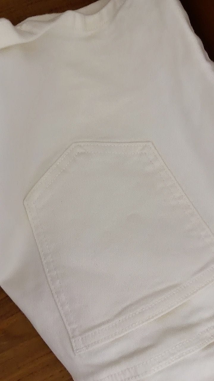 Customer photo review of BW Mid-Waisted Stretch Denim Shorts