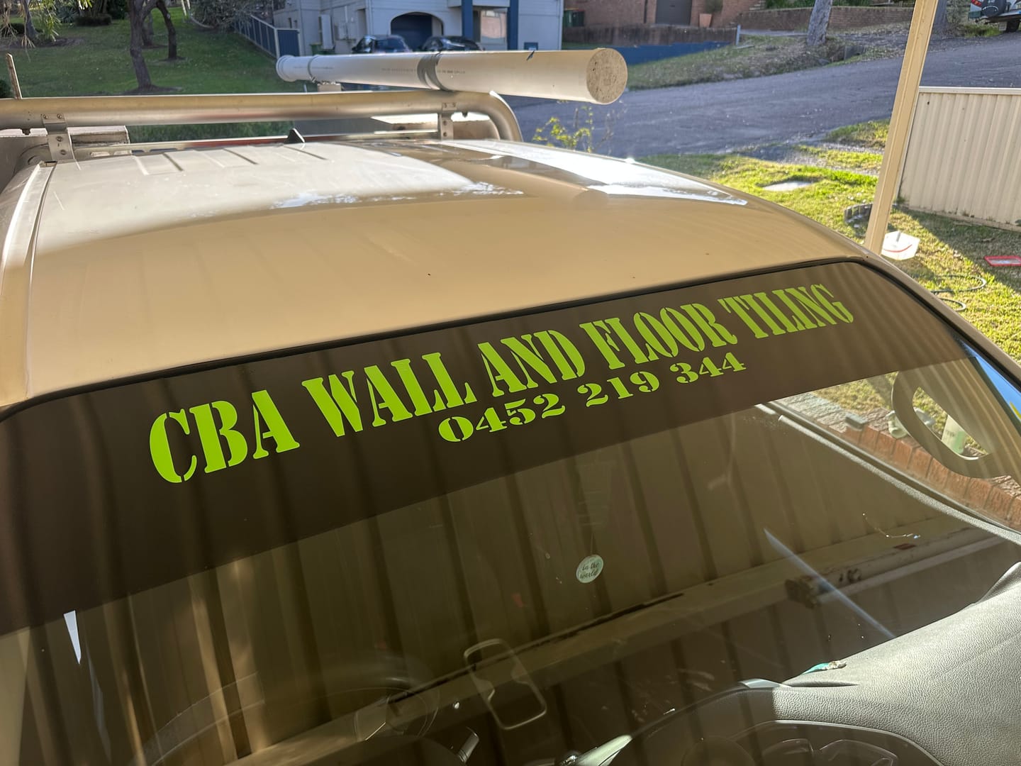 Customer photo review of Custom Business Name Banner Combo
