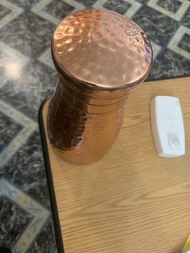 Customer photo review of Kansya®-vottaðar vatnsflöskur úr hreinum kopar – V2, handhamraðar