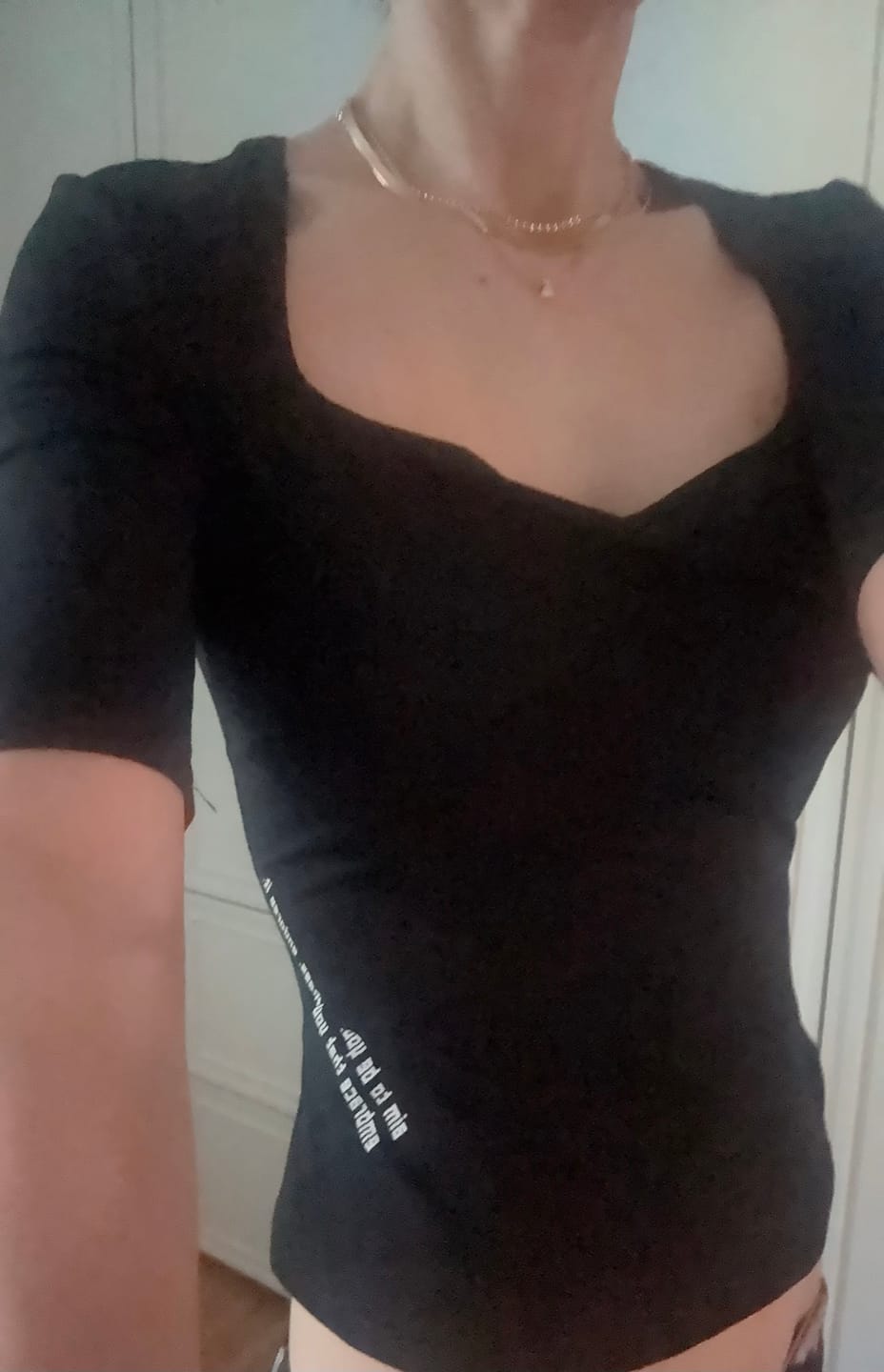 Customer photo review of WARDEN EDGE Sculpted Square Neck Fitted Top