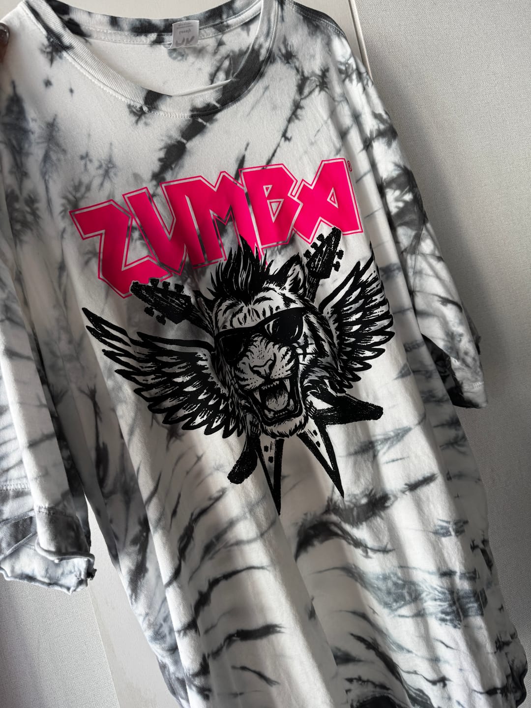 Customer photo review of Rock 'n' Roll Oversized Drop Shoulder Tee
