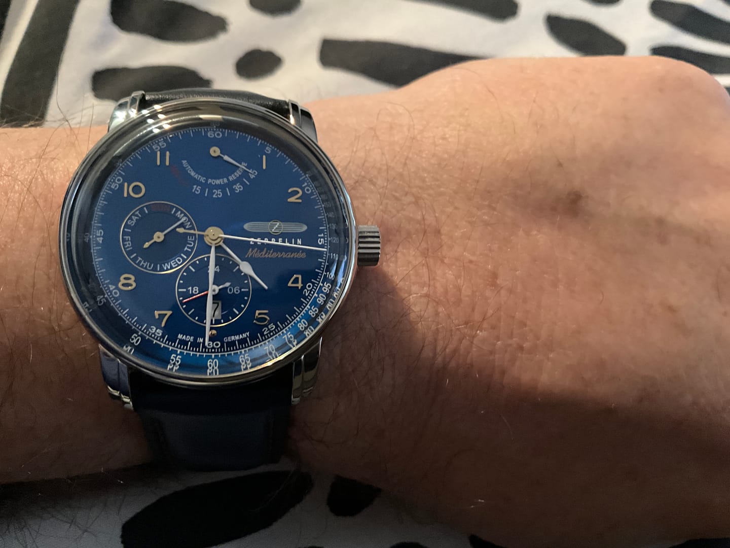 Customer photo review of ZEPPELIN Men's Mediterranee 1921 Automatic Power Reserve Watch 96903