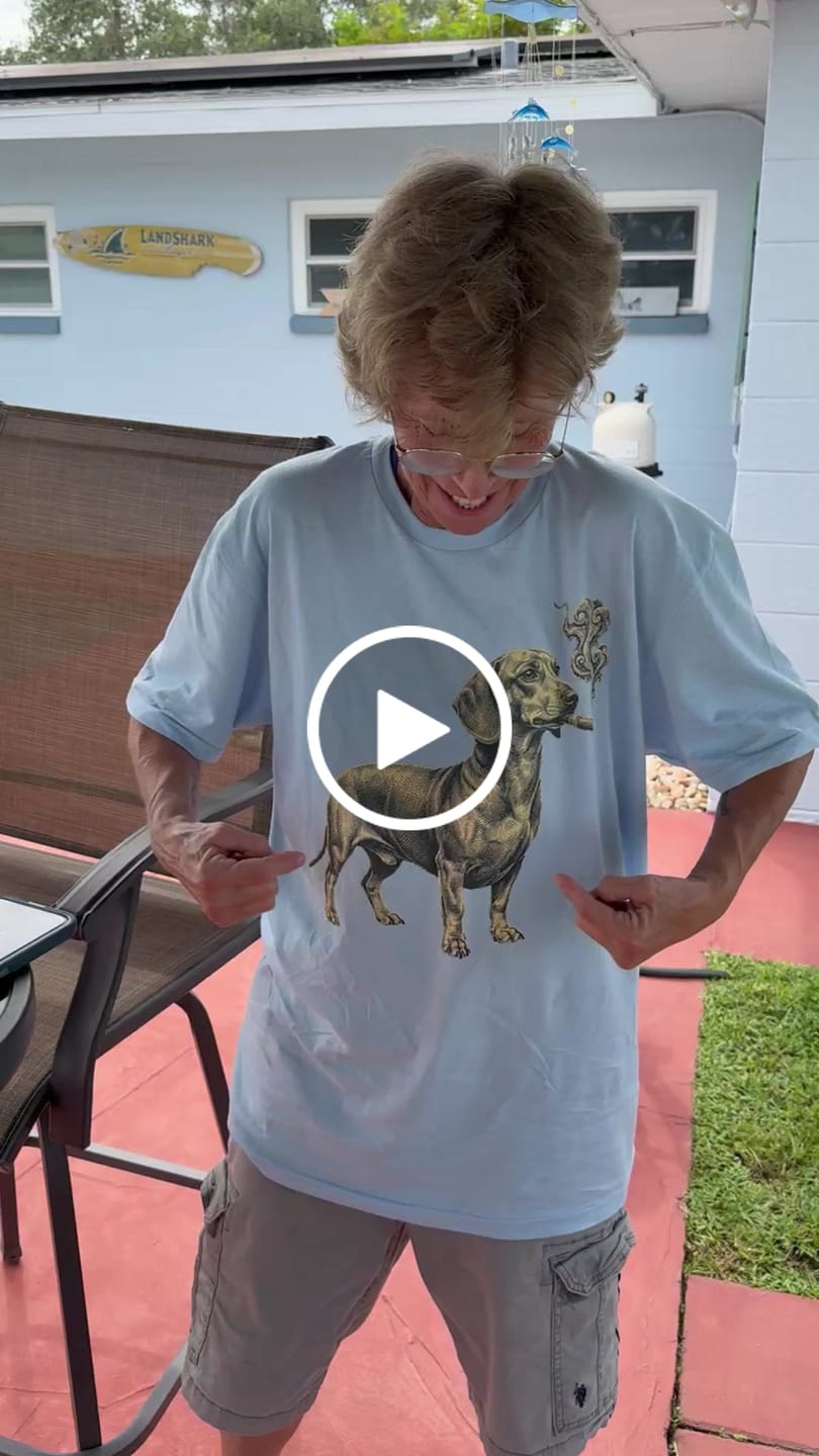 Customer video review of Vintage Cigar Dachshund Softstyle T Shirt