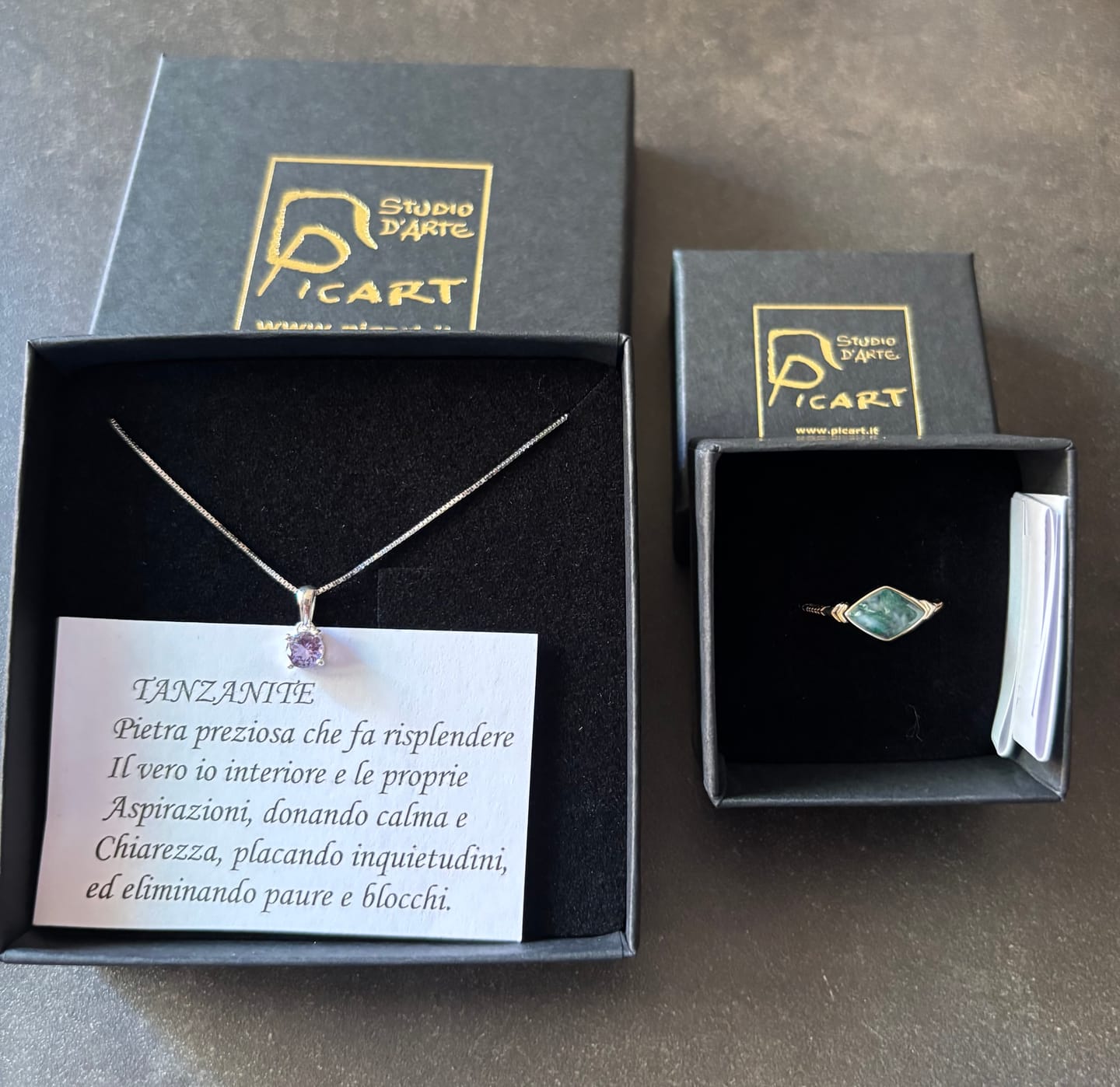 Customer photo review of Ciondolo Punto Luce Tanzanite Argento 925 - Tondo