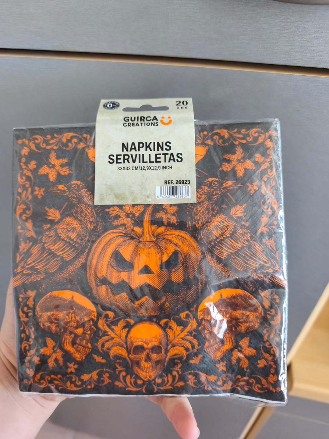 Customer photo review of Halloween Servietten – 4 Designs (Kürbis, Gothic, Candy, Monster)