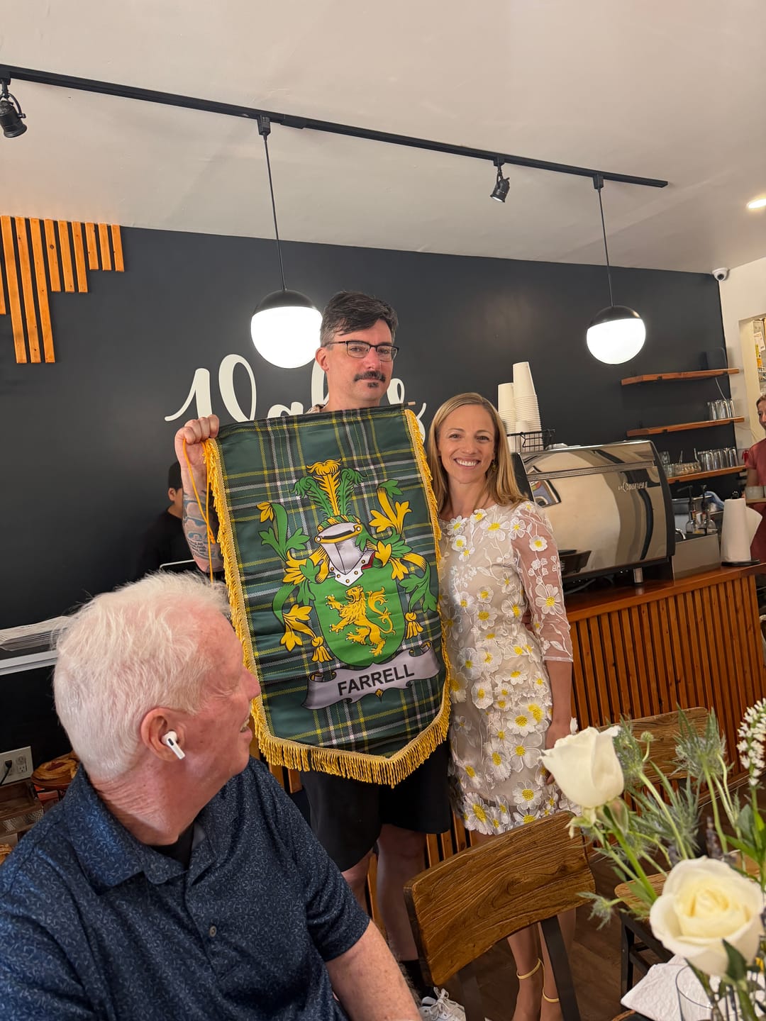 Customer photo review of Irish Farrell Family Crest Tartan Wall Hanging Banner