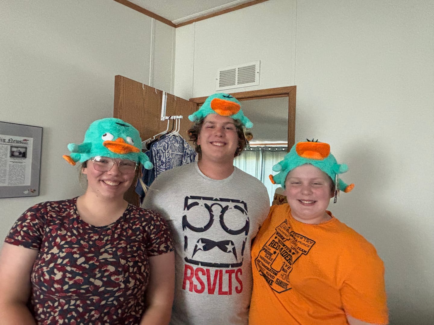 Customer photo review of Disney’s Phineas and Ferb "Perry the Platypus" – Plush Hat