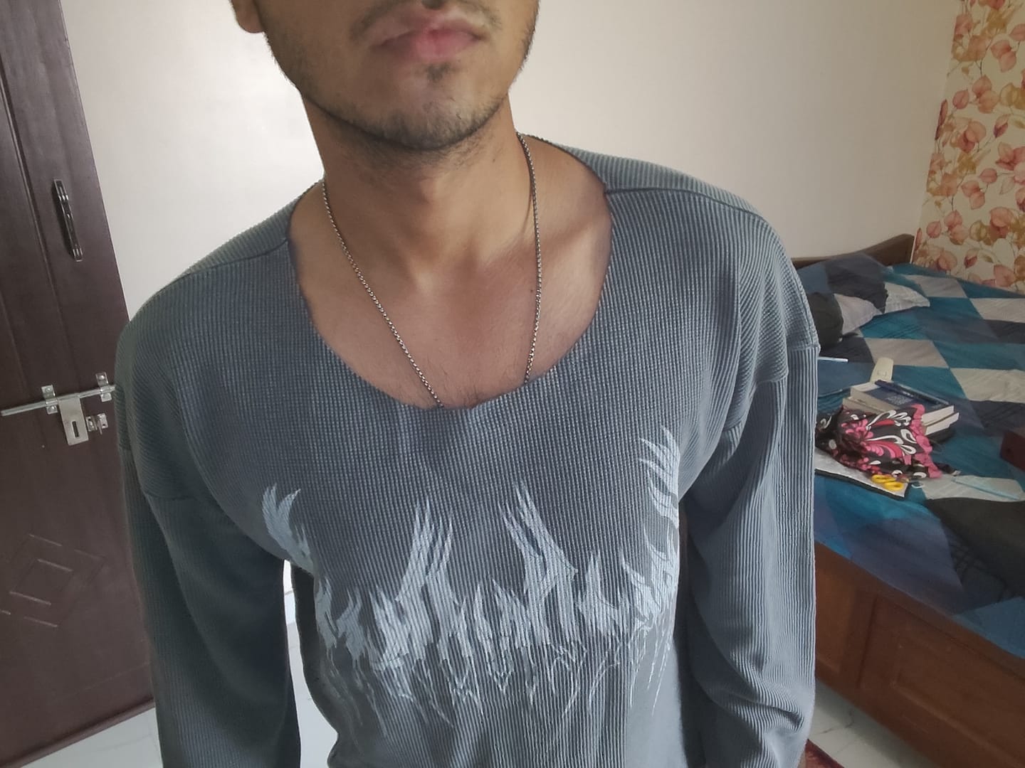 Customer photo review of REQUIEM WAFFLE LONG SLEEVE T-SHIRT BOXY FIT