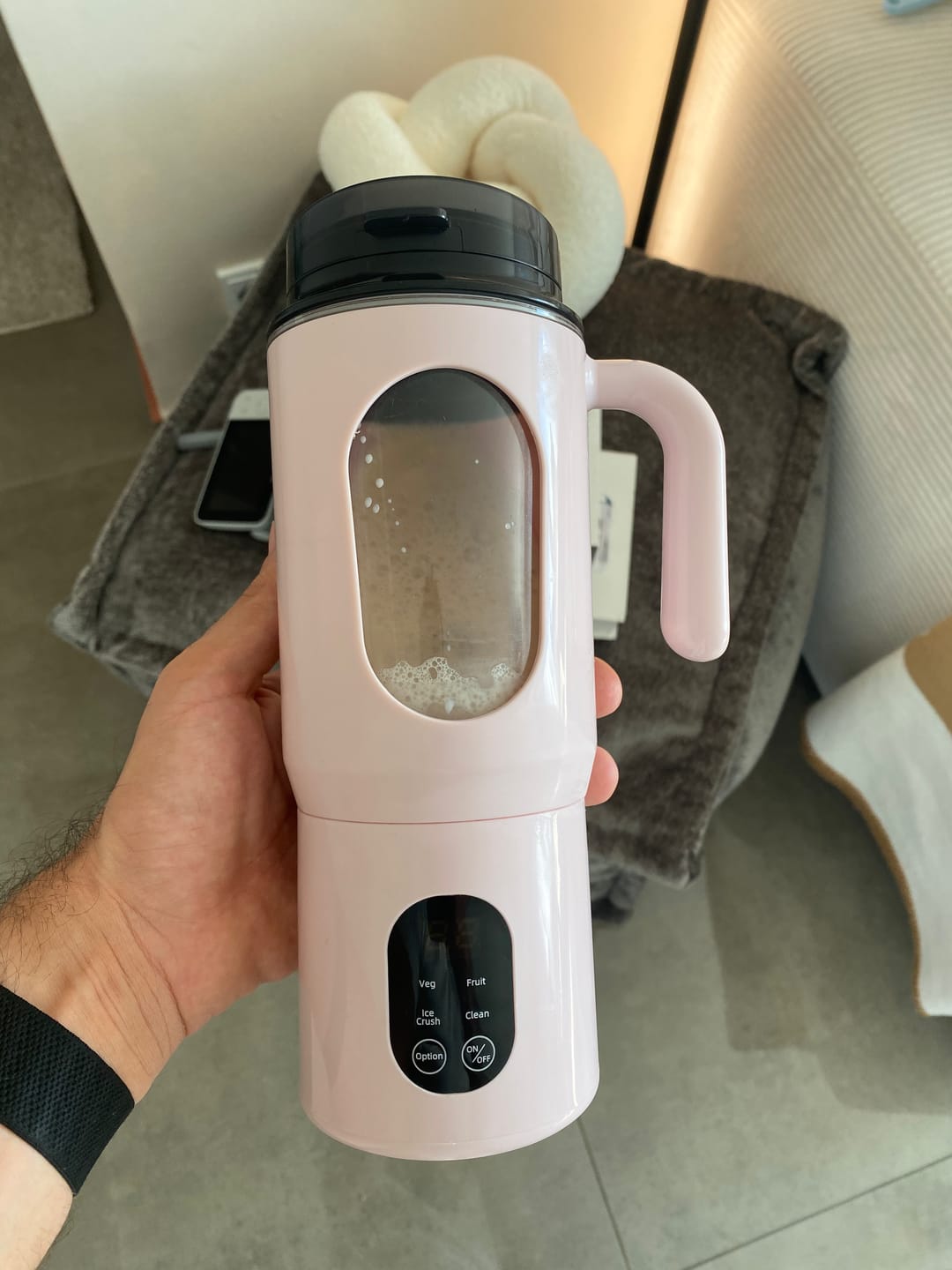 Customer photo review of Tragbarer Mixer 580 ml