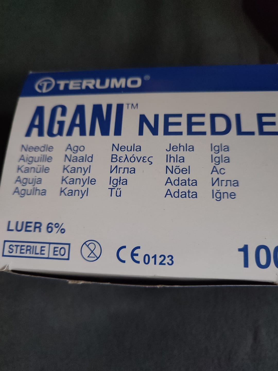 Customer photo review of Terumo AGANI Hypodermic Needle - 27G, 3/4" - Box of 100