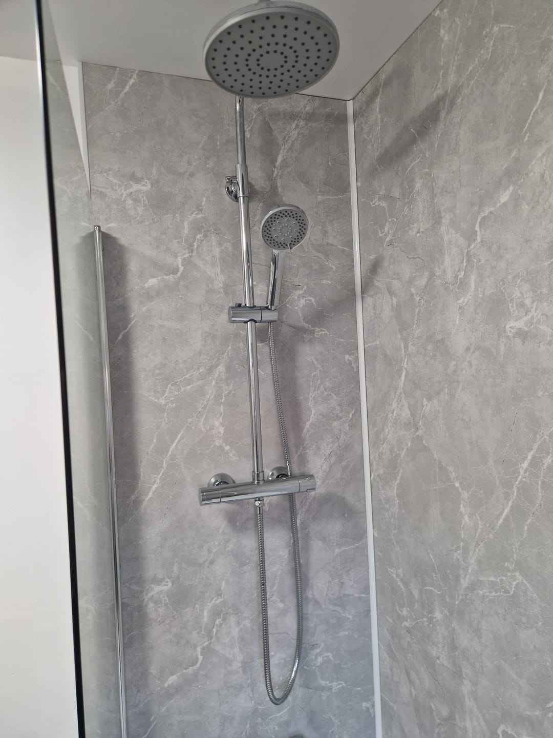 Customer photo review of 10mm Stone Grey Matt Shower Panel 1M x 2.4M