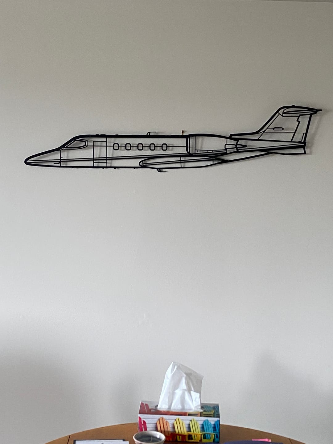 Customer photo review of Learjet 35 1989 Silhouette Metal Wall Art