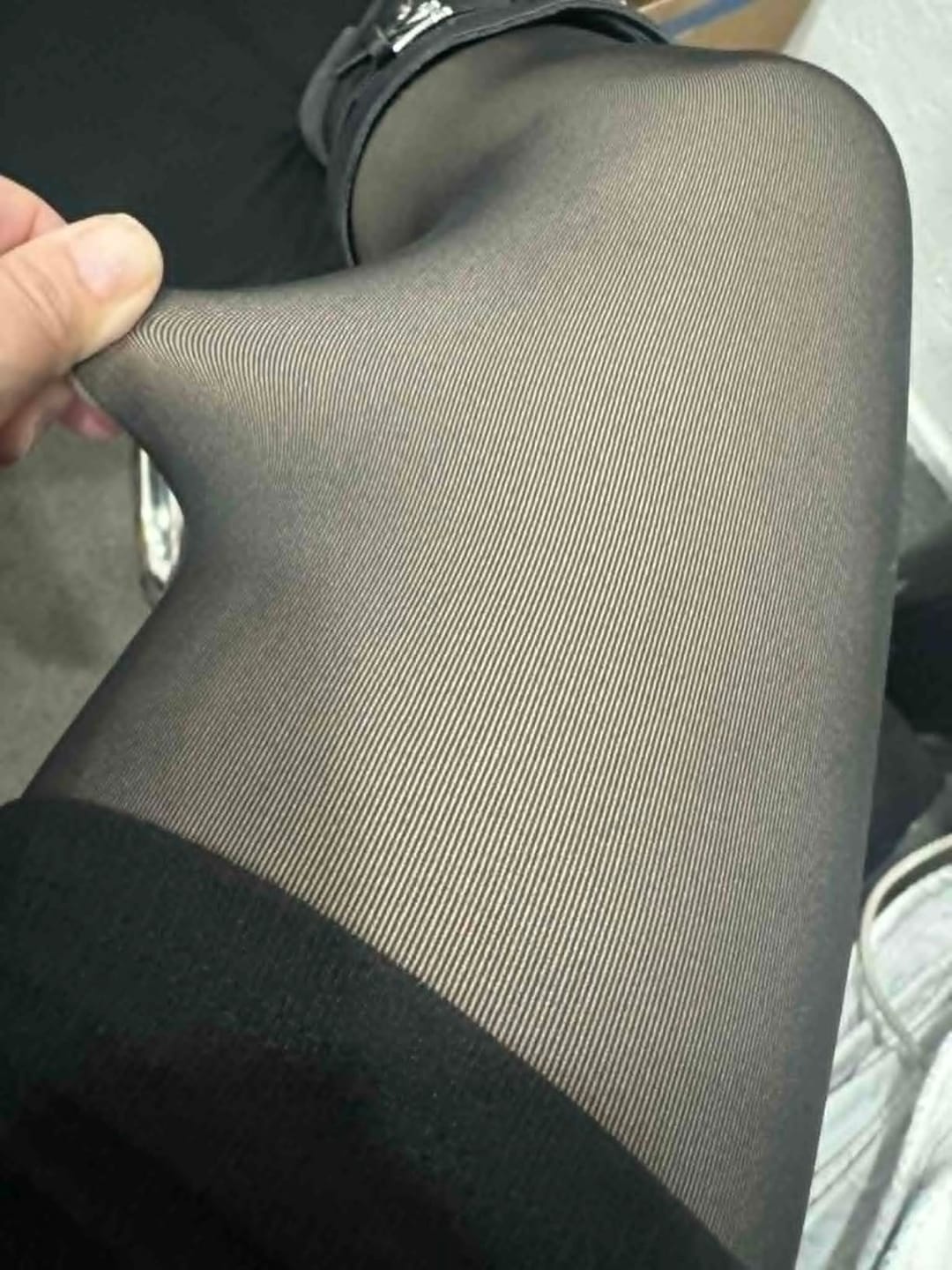 Customer photo review of Sheer Sculpt Control Top Pantyhose