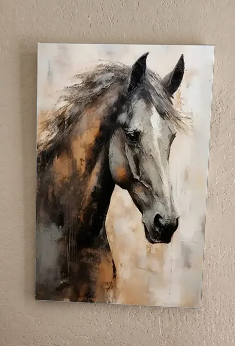 Customer photo review of Animal Textured Canvas Art Painting #AA011