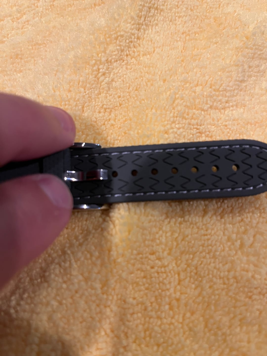 Customer photo review of Sailcloth Rubber Buckle - Green/White