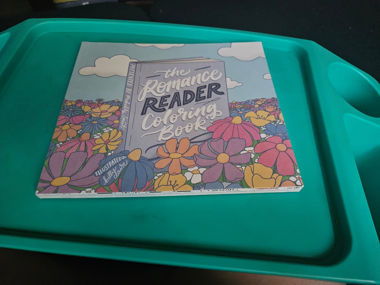 Customer photo review of the romance reader coloring book