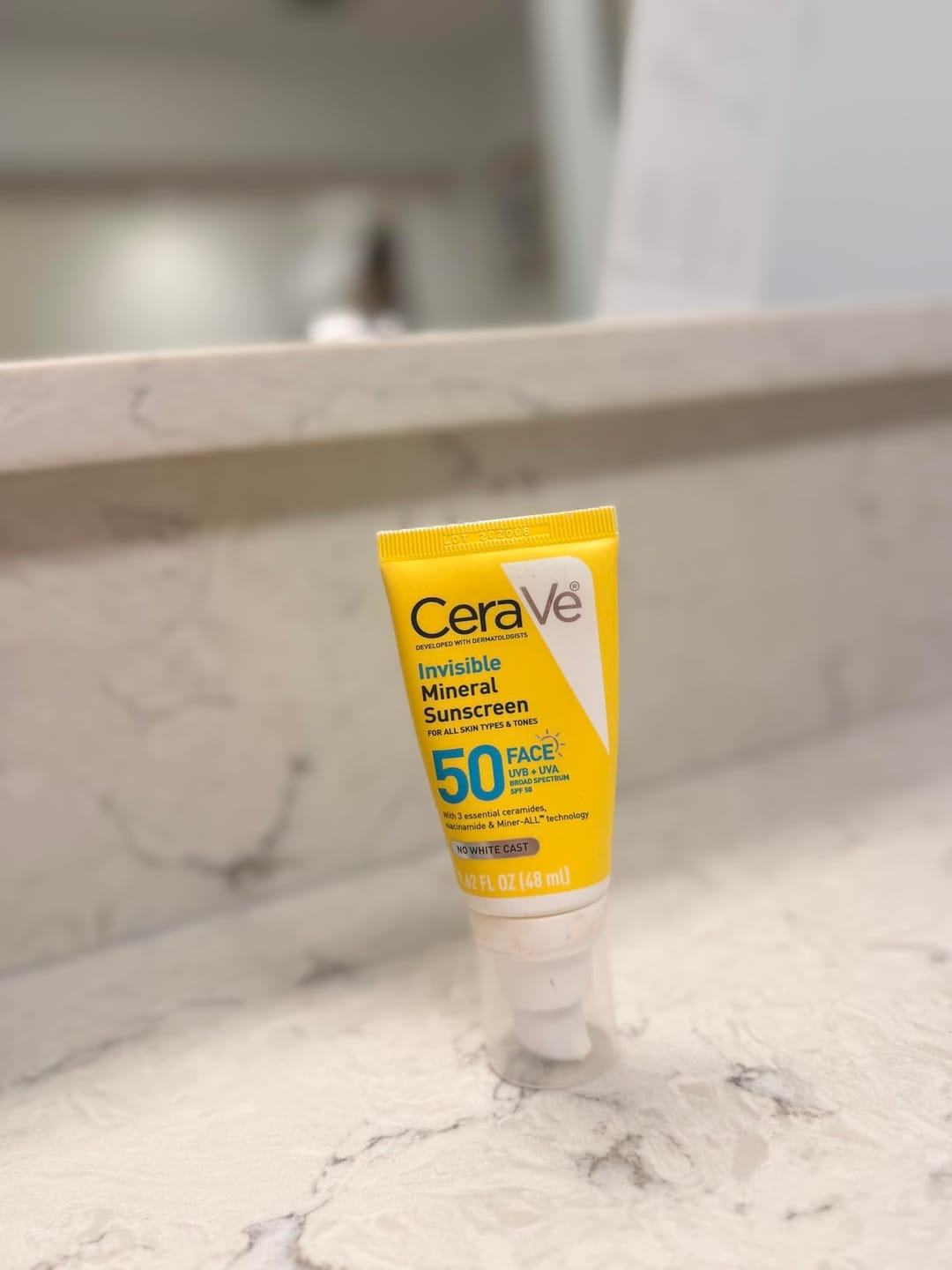 Customer photo review of CeraVe Invisible Mineral Sunscreen