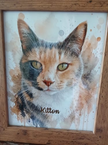 Customer photo review of Watercolour Realistic Portrait - Personalised Poster