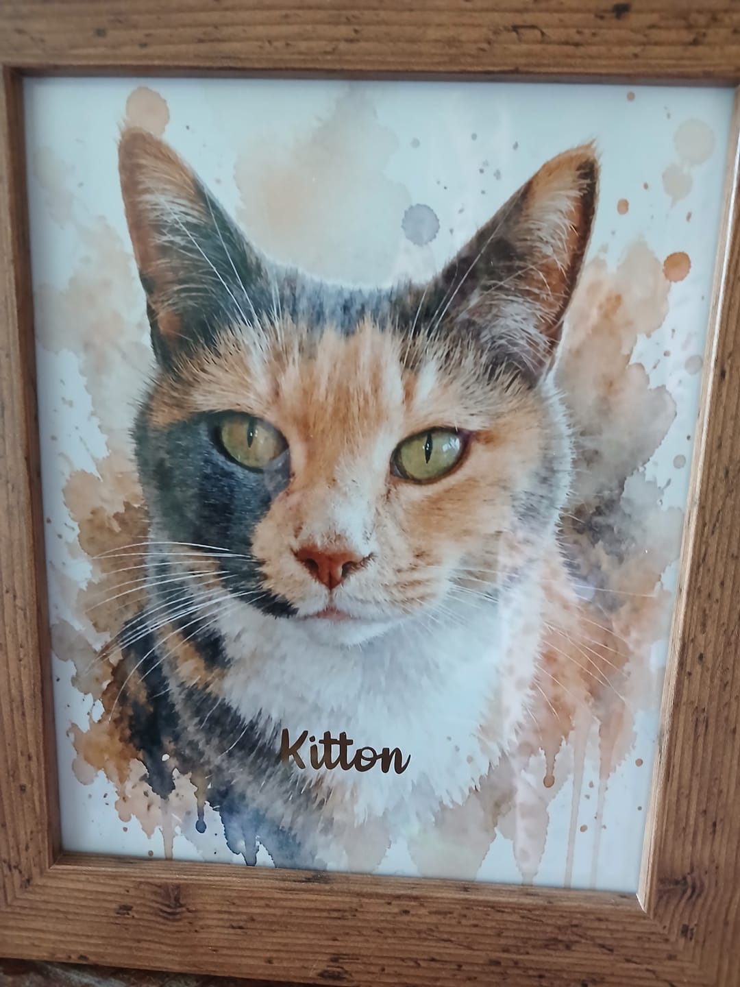 Customer photo review of Watercolour Realistic Portrait - Personalised Poster