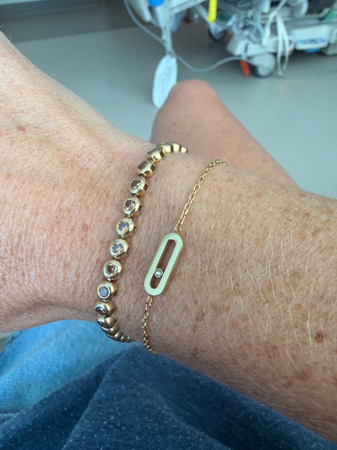 Customer photo review of Ellipse Bracelet With Stone