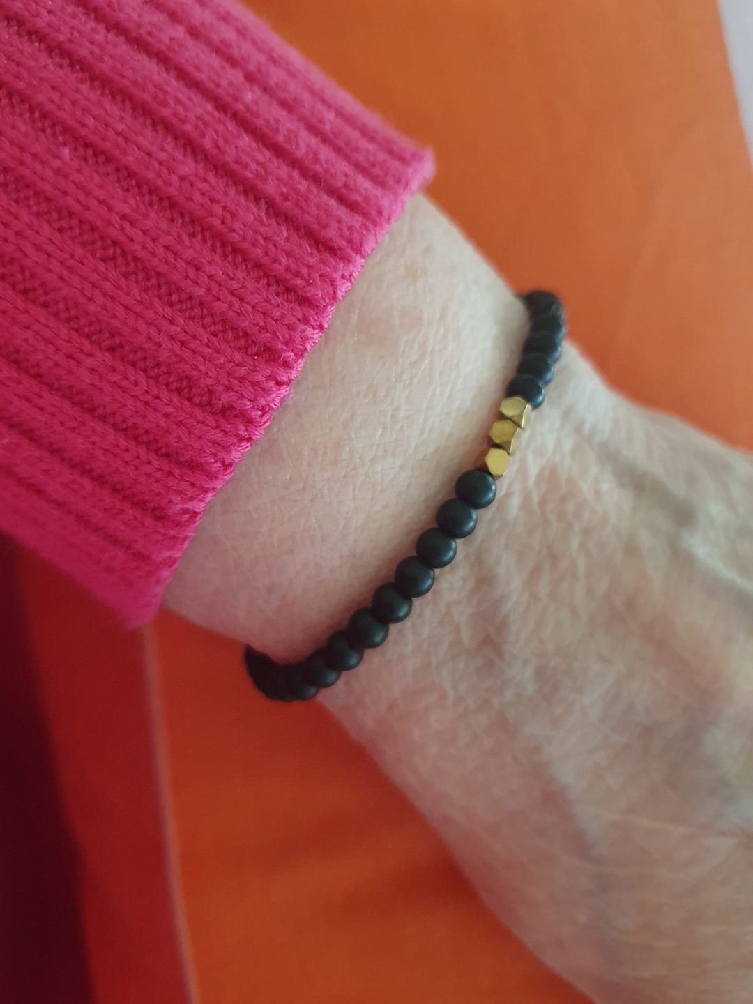 Customer photo review of Obsidian Armband