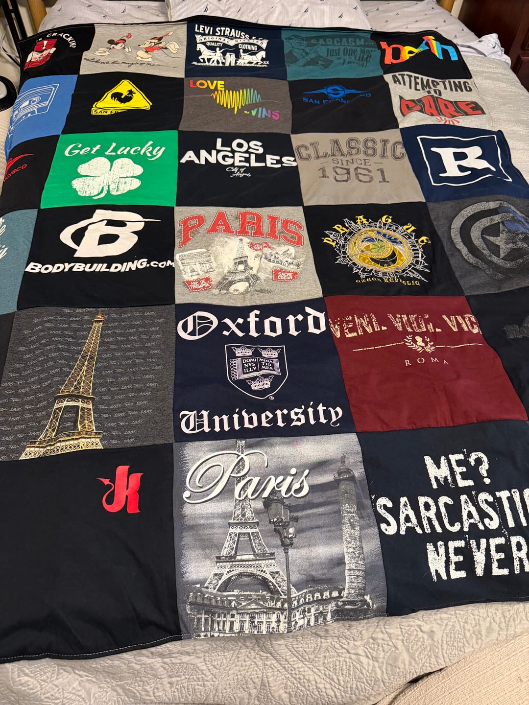 Customer photo review of Project Repat T-Shirt Quilt