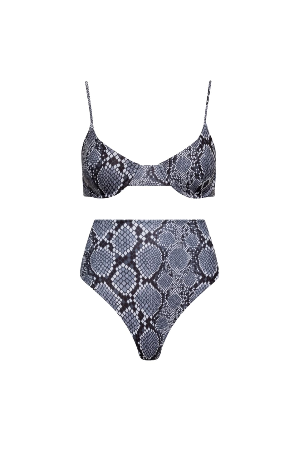 Customer photo review of Palermo High Waist Underwire Bikini Set – Snake