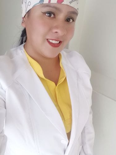 Customer photo review of Women’s White Medic Coat