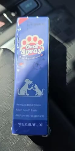 Customer photo review of Spray Dental Para Perros y Gatos