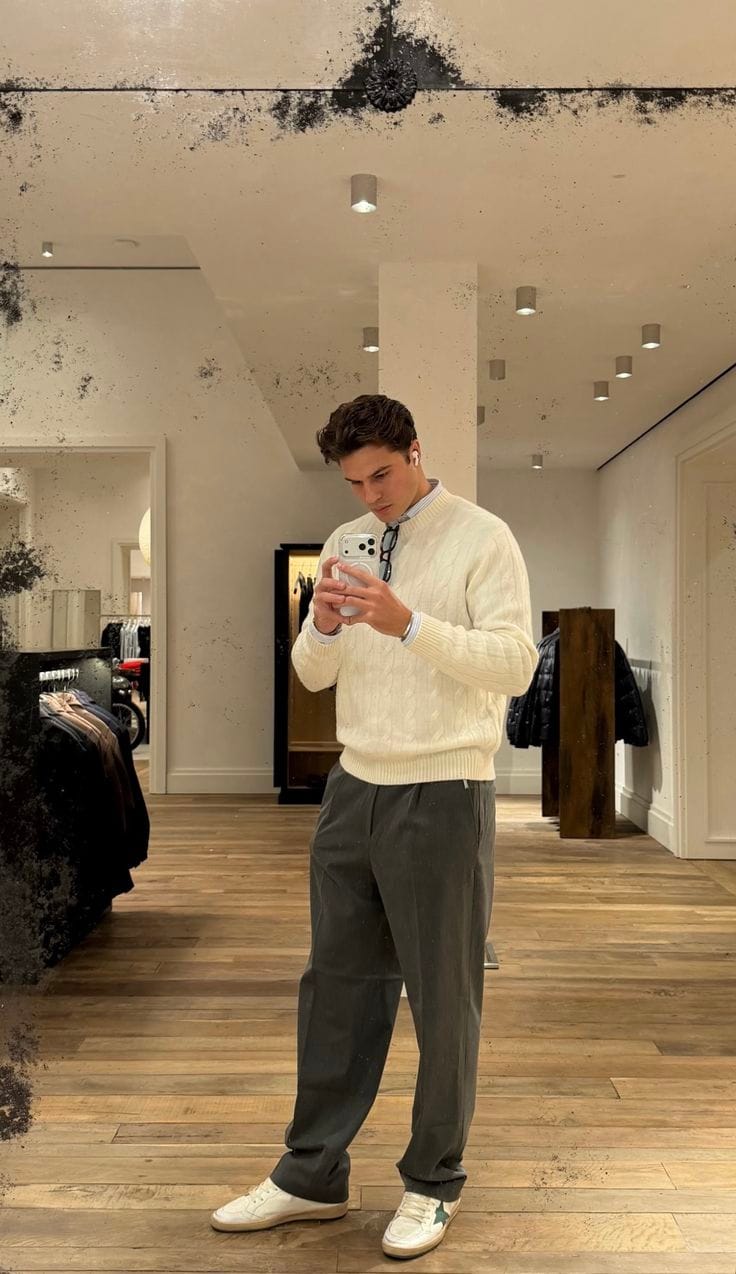 Customer photo review of York Quarter Zip Sweater