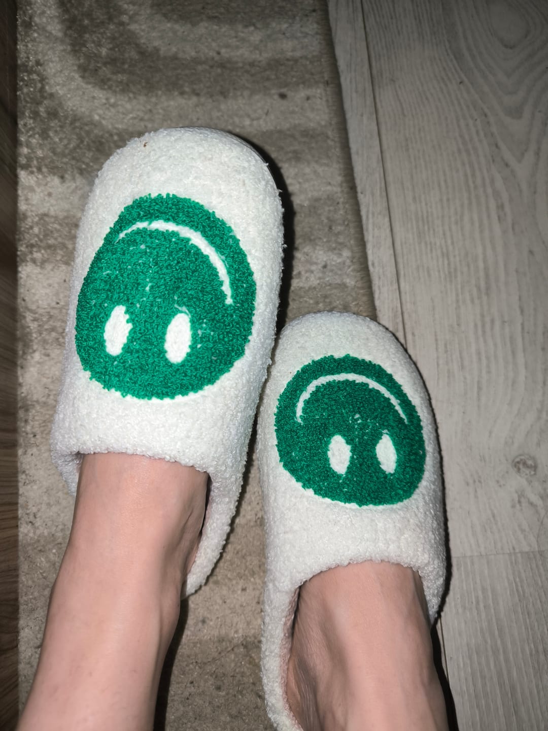 Customer photo review of Limited Edition Happy Face Slippers