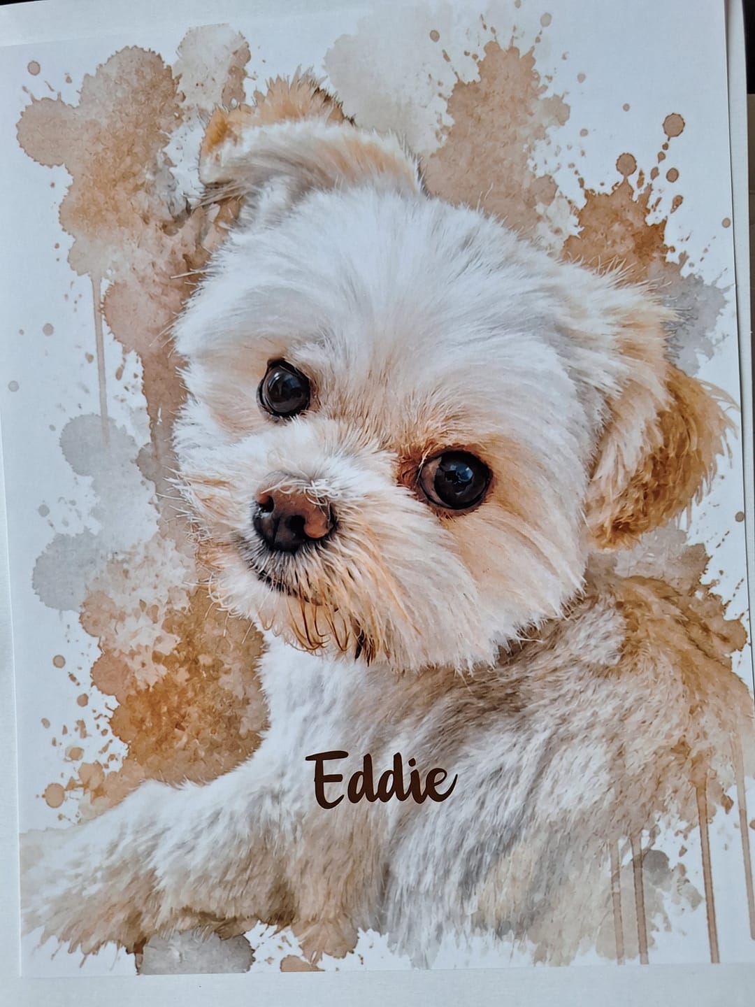 Customer photo review of Watercolour Realistic Portrait - Personalised Poster
