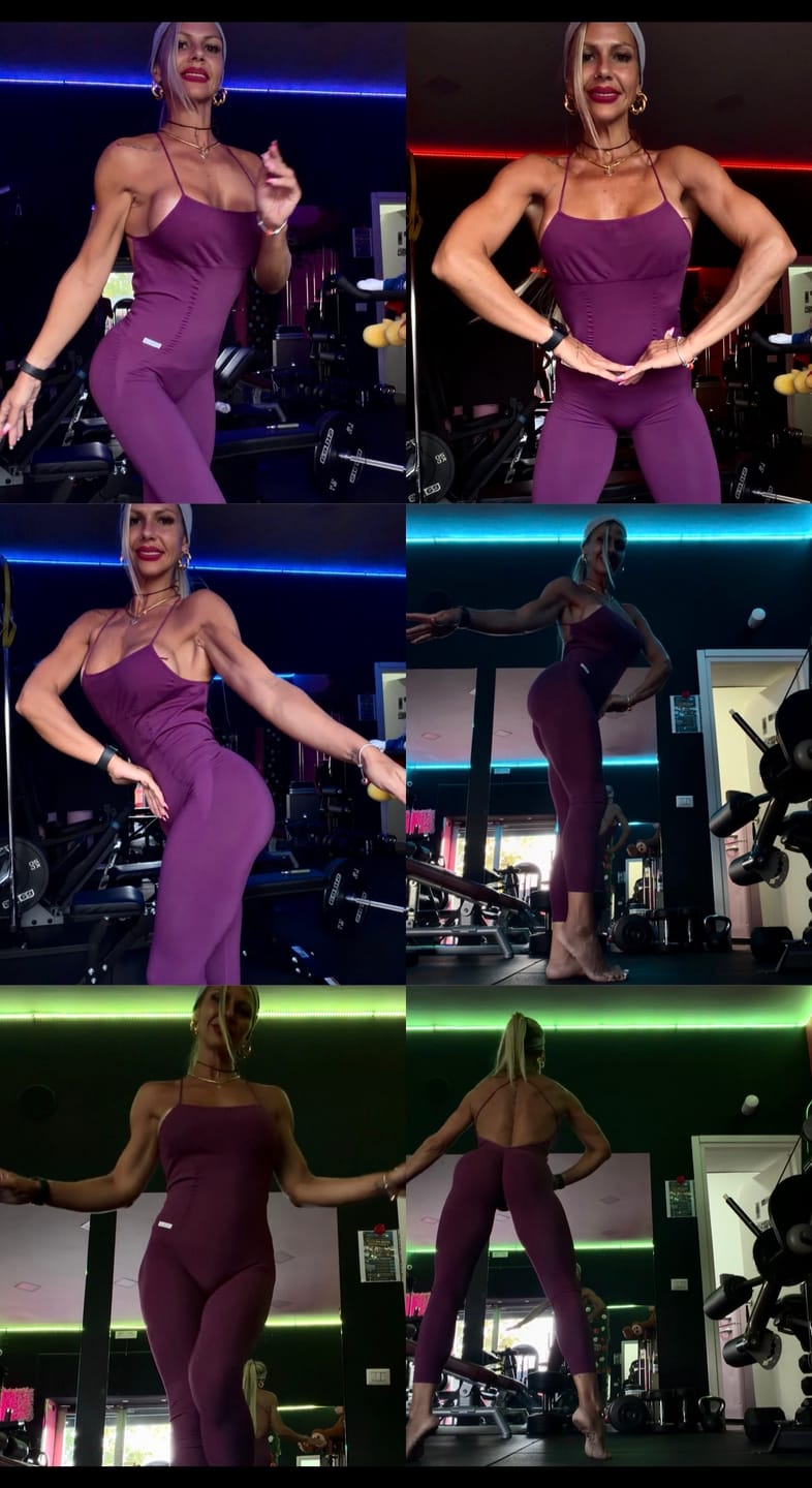 Customer photo review of Jumpsuit Lunga Teti Bretelline Dark Purple