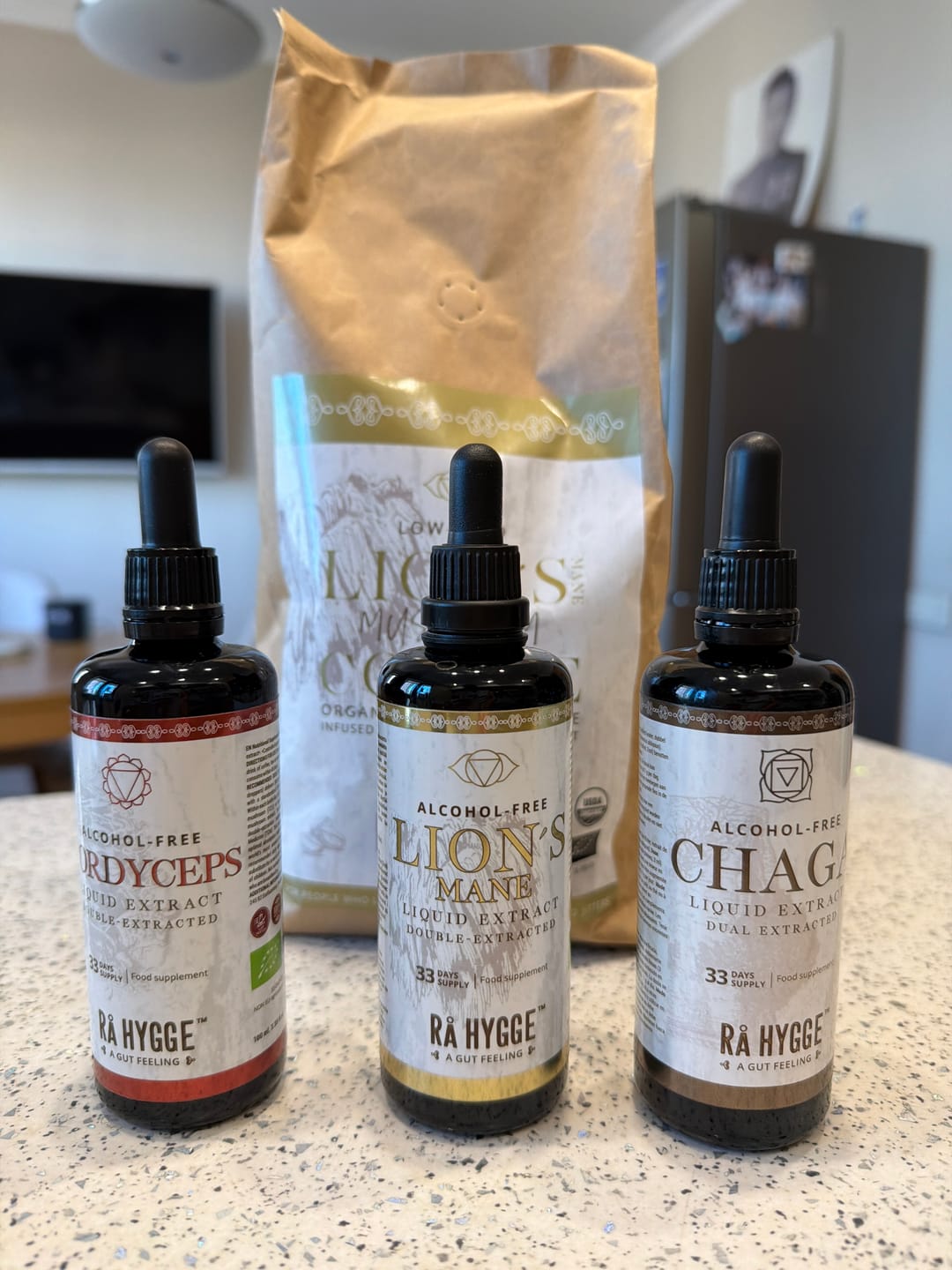 Customer photo review of Functional Focus Bundle: Supersize Lion's Mane Specialty Coffee Pack 3 x 1 kg / 35.27 oz