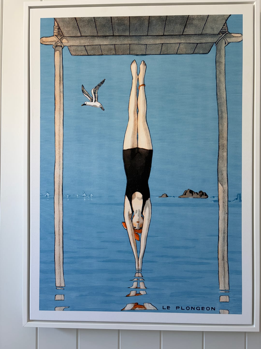 Customer photo review of Le Plongeon 1918 | Vintage French Art Deco Wall Art Print