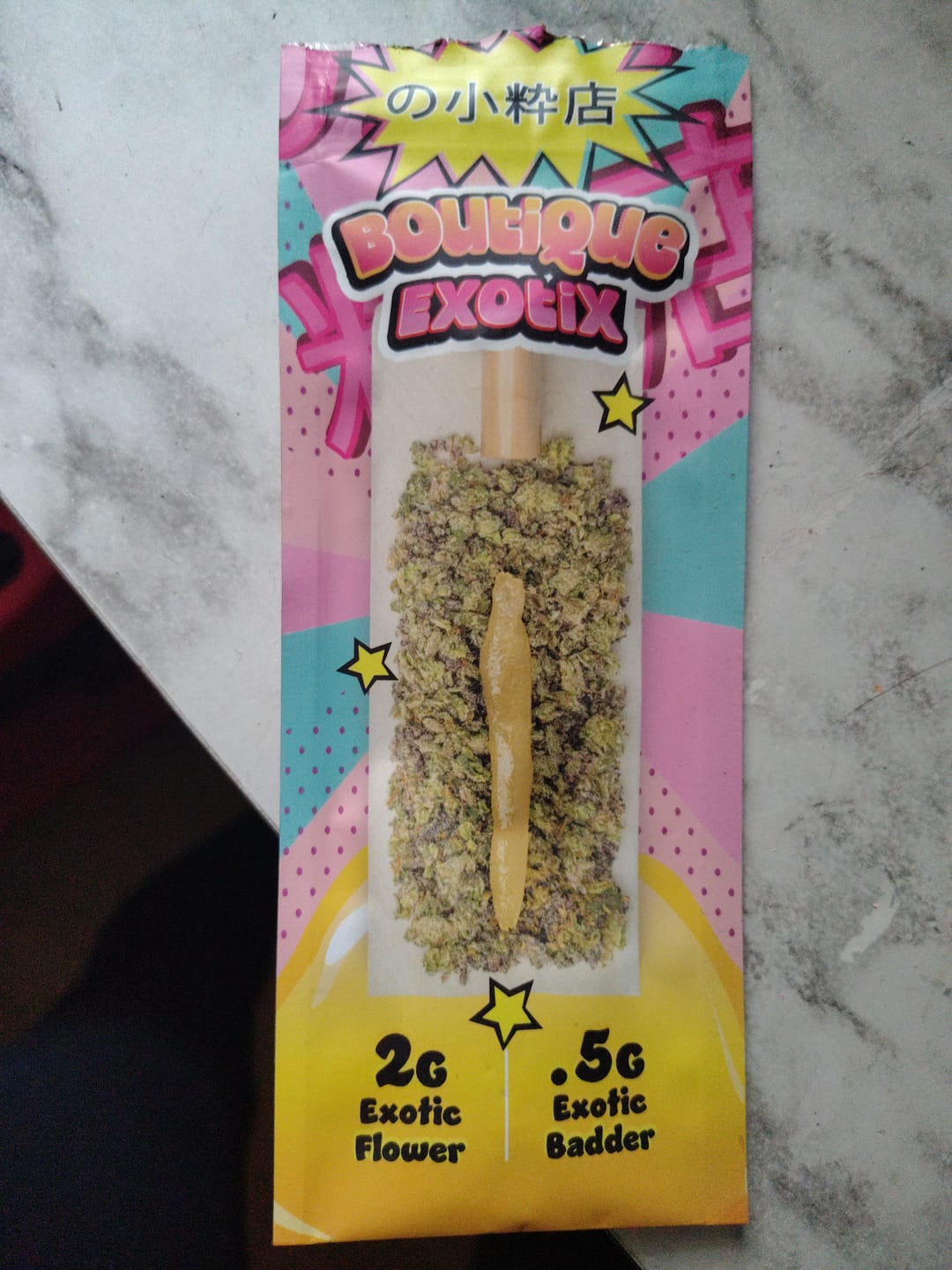 Customer photo review of Boutique Exotics - Jelly Roll - 2.5G Pre-Roll