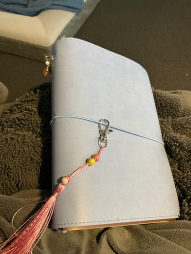 Customer photo review of Refillable Folio in Periwinkle Blue